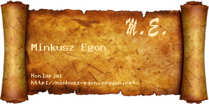 Minkusz Egon névjegykártya